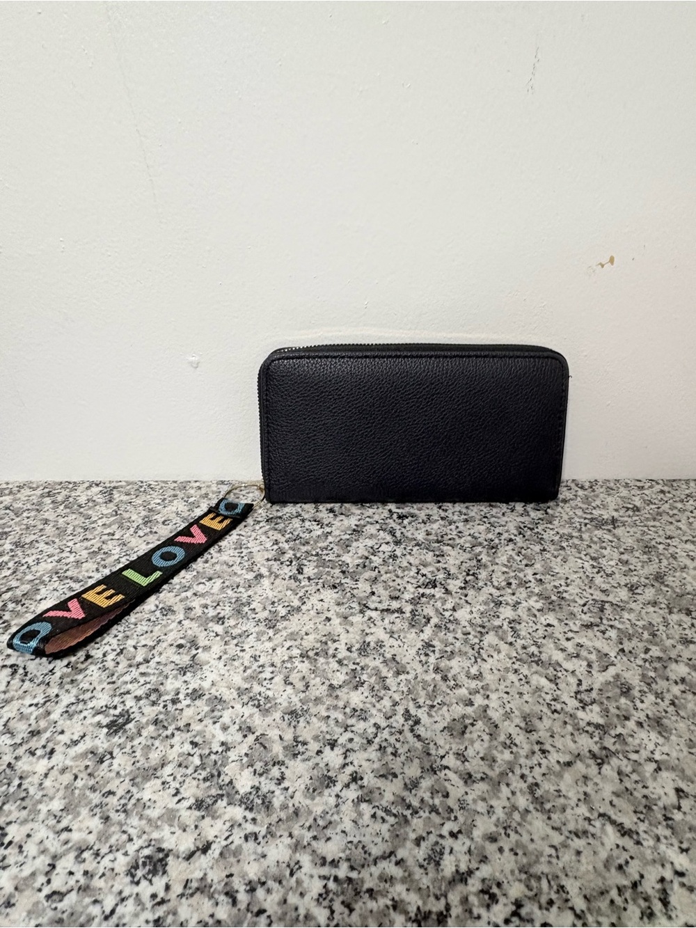 Wristlet Wallet Black With LOVE Tag